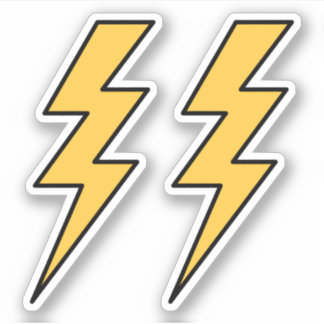 Yellow lightning bolts