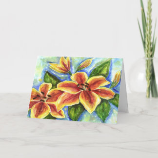 Yellow Lilies Greeting Card