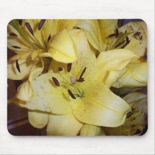 Yellow lillies mouse pad