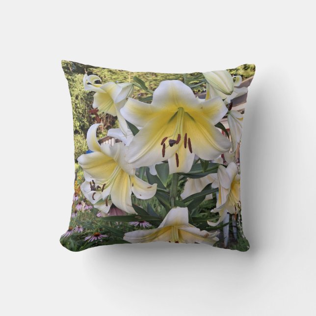 Yellow Lilly Glass Cushion (Front)