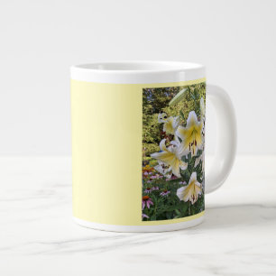 Yellow Lilly Glass Large Coffee Mug