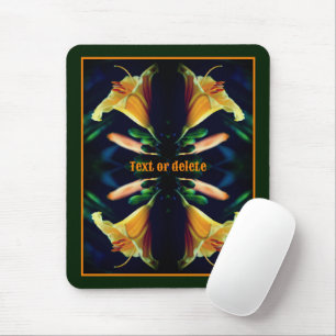Yellow Lily Flower Abstract Personalised Mouse Pad