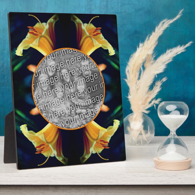 Yellow Lily Flower Create Your Own Photo Plaque (Side)