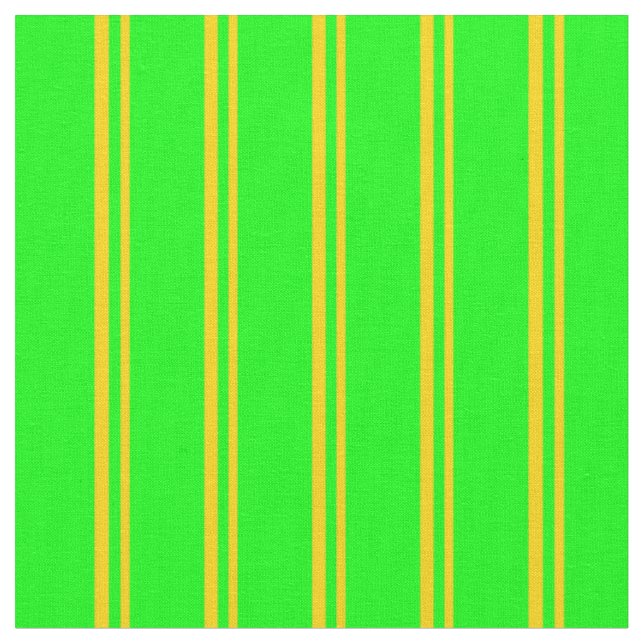 Yellow & Lime Coloured Lines Fabric (Close Up)