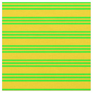 Yellow & Lime Lined Pattern Fabric