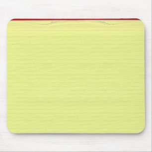 Yellow Lined School Paper Background Mouse Pad
