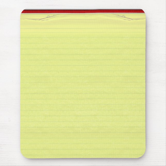 Yellow Lined School Paper Background Mouse Pad (Front)