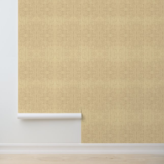 Yellow Linen Textured Vinyl  Wallpaper (Application)