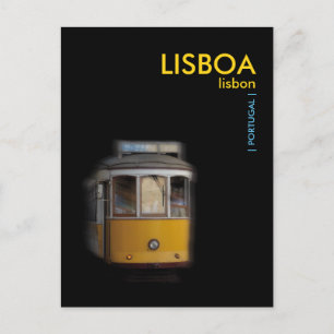 Yellow Lisbon Tram - LISBOA Postcard