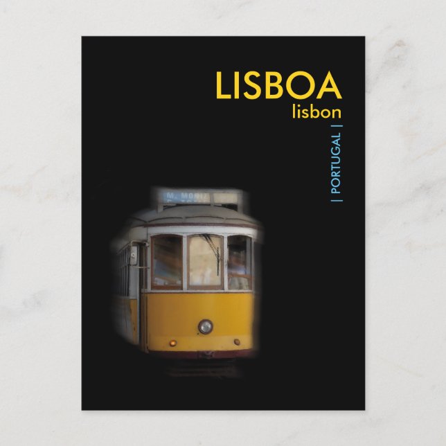 Yellow Lisbon Tram - LISBOA Postcard (Front)