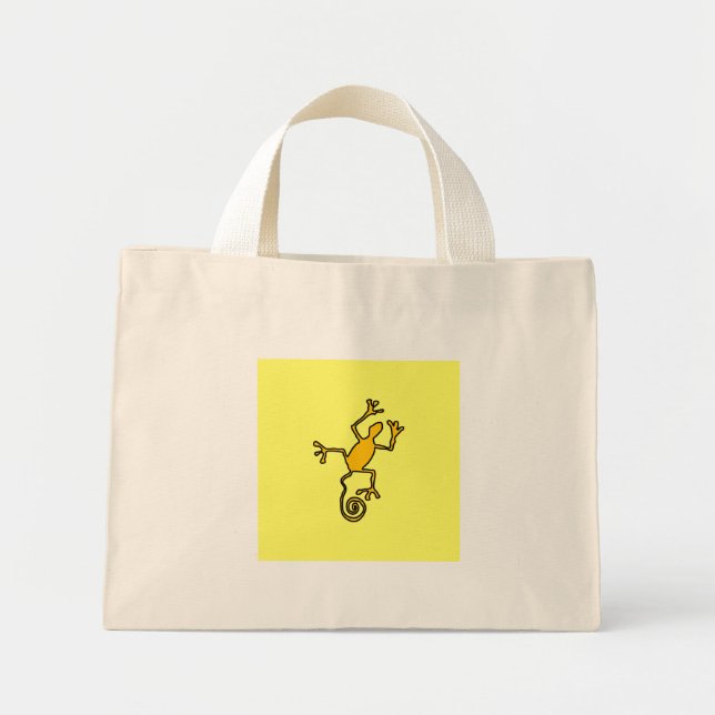 yellow lizzard tote bag (Front)