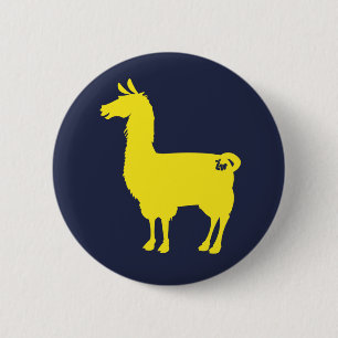 Yellow Llama Button