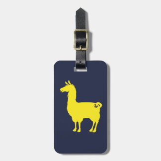 Yellow Llama Luggage Tag