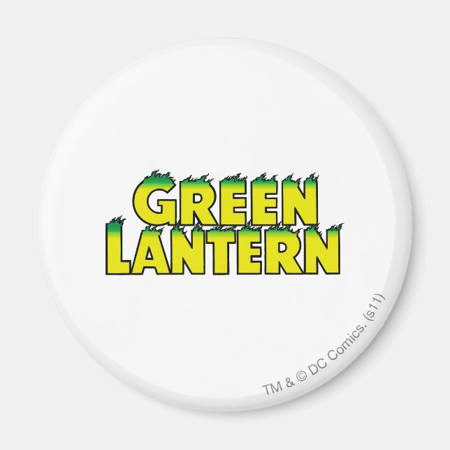 Yellow Logo Flames Magnet (Front)