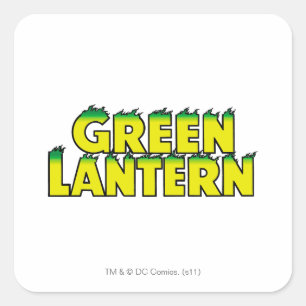 Yellow Logo Flames Square Sticker