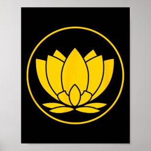Yellow Lotus Flower Yoga Spirit Poster