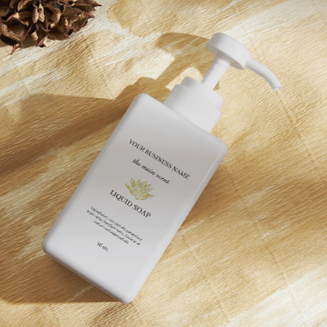 Yellow lotus liquid soap dispenser label (Yellow lotus liquid soap dispenser label)