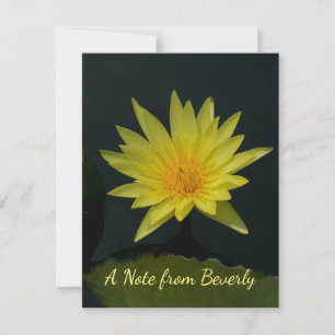 Yellow Lotus Waterlily Card