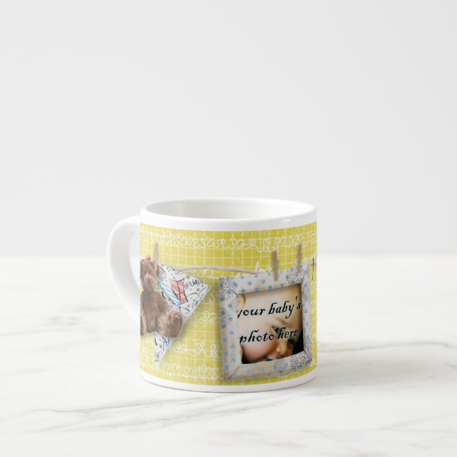 Yellow Love XOXO Cherish Teddy Bears Baby Mug (Front Left)