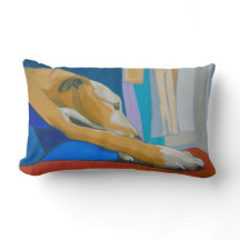 Yellow Lurcher cushion