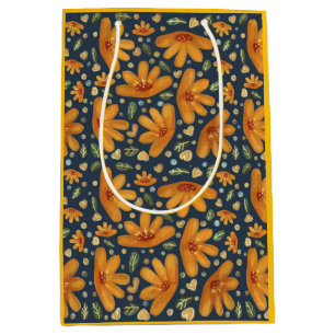 Yellow Luxe Florals Medium Gift Bag