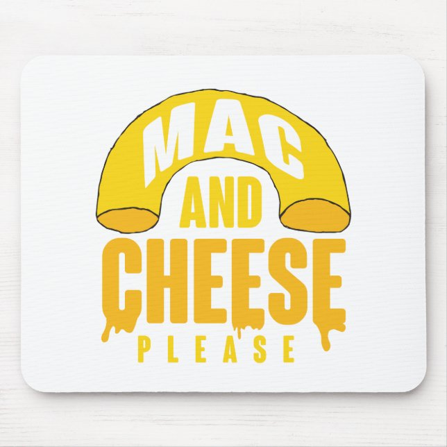 Yellow Macaroni Cheese for kids Mac and Cheese Mouse Pad (Front)