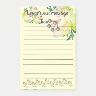 Yellow Magnolia Leave Your Message Post-It Notes