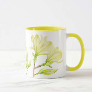 Yellow Magnolias on a Combo Mug (W)