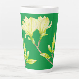 Yellow Magnolias on a Large Latte Mug