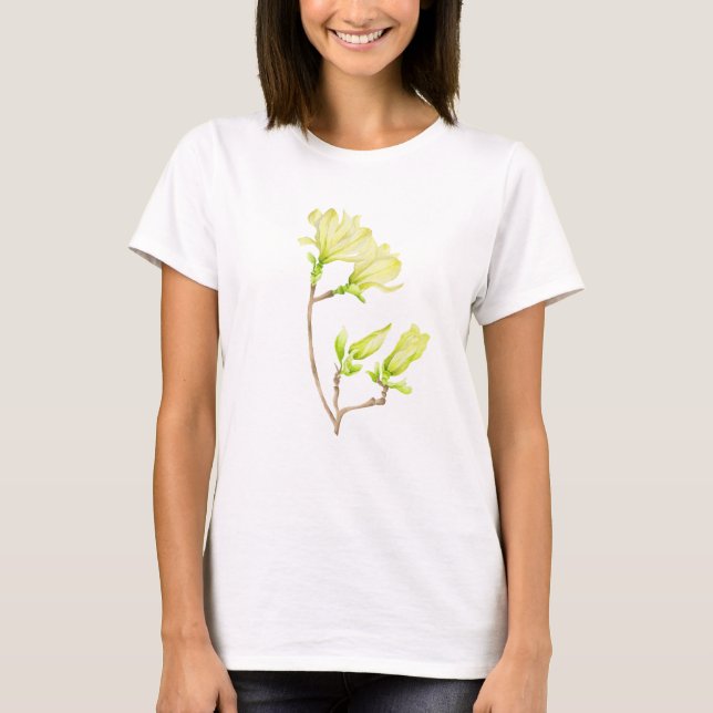 Yellow Magnolias on a T-Shirt (Front)