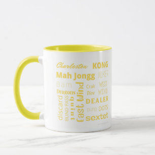 Yellow mahjong mug