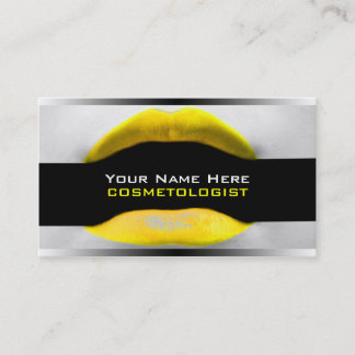 Yellow Make-Up Artist Business Cards