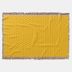 Yellow Mandala Boho Throw Blanket