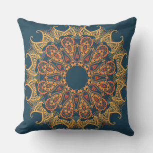 Yellow Mandala Pillow