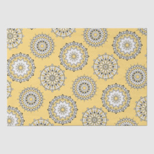Yellow Mandalas Tissue Paper