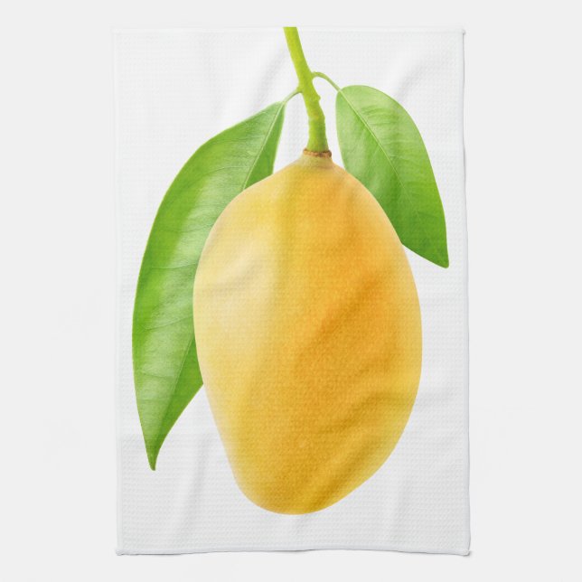 Yellow mango tea towel (Vertical)
