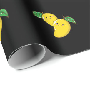 yellow mangoes wrapping paper