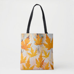 YELLOW MAPLE LEAVES TOTE BAG