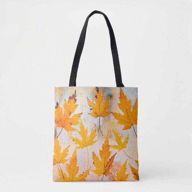 YELLOW MAPLE LEAVES TOTE BAG (Front)