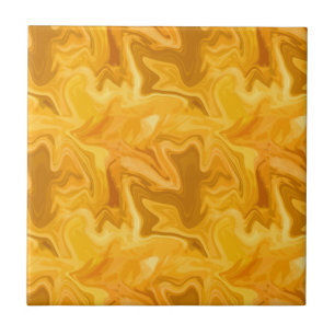 Yellow Marble Effect For Geology Lovers Art Decor Ceramic Tile