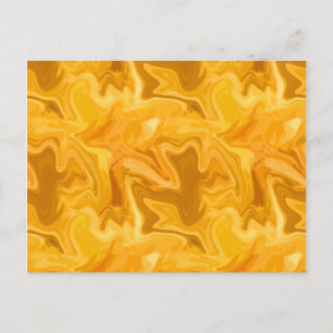 Yellow Marble Effect For Geology Lovers Art Decor Postcard