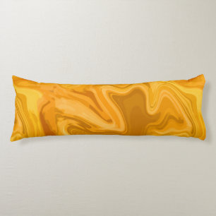 Yellow Marble Effect Gifts For Geology Art Decor Body Cushion