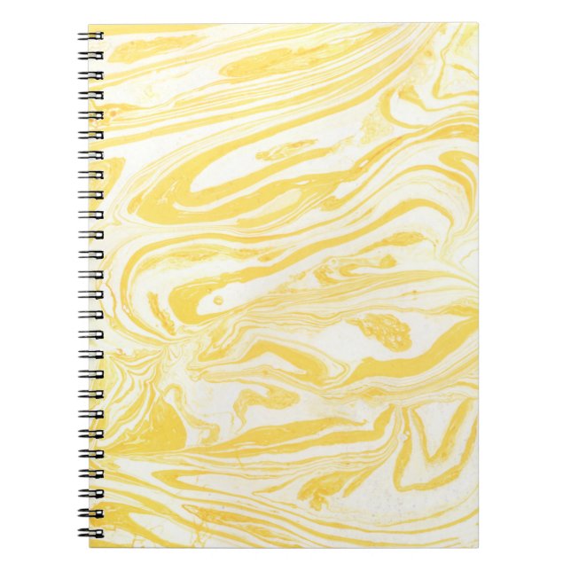 Yellow marble texture. Hand drawn Notebook (Front)