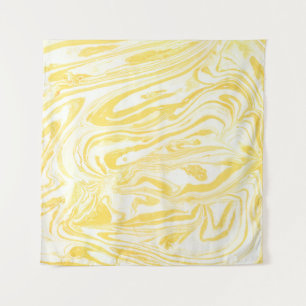 Yellow marble texture. Hand drawn Tapestry