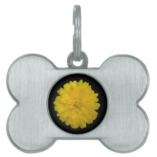 Yellow Marigold Pet Tag