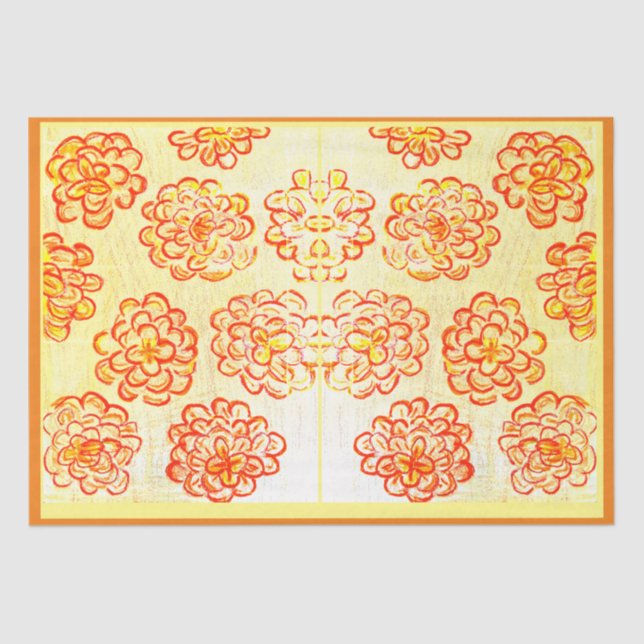 Yellow Marigolds Tissue Paper (Front)