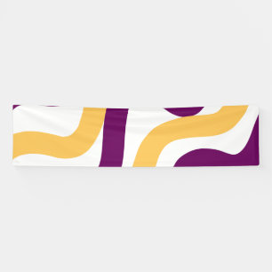 Yellow marron red curvy lines wavy pattern design banner
