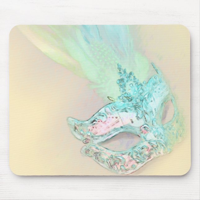 Yellow Masquerade Mouse Pad (Front)