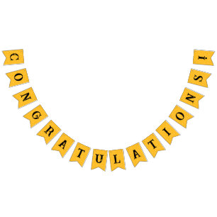 Yellow Math Formulas Graduation Congratulations Bunting