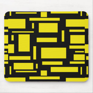 Yellow Maze Mouse Pad